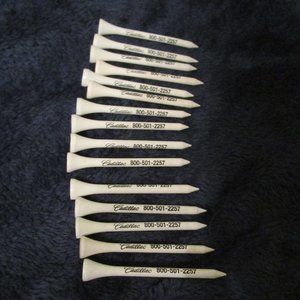 Vintage Cadillac Wooden Golf Tees Set of 15